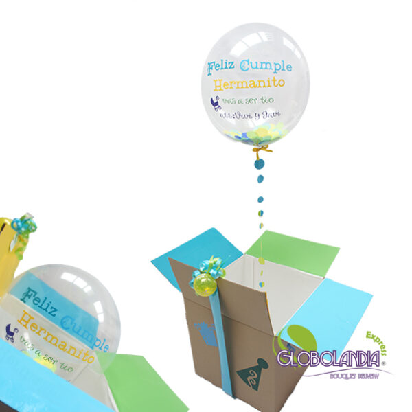 Globo Personalizado + Caja decorativa