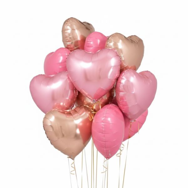 Bunch Bouquet Foil Pink Heart