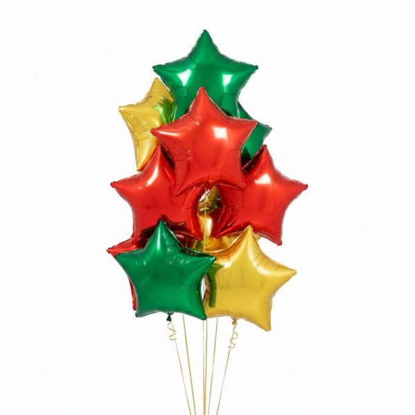 Bunch Bouquet Foil Christmas Stars