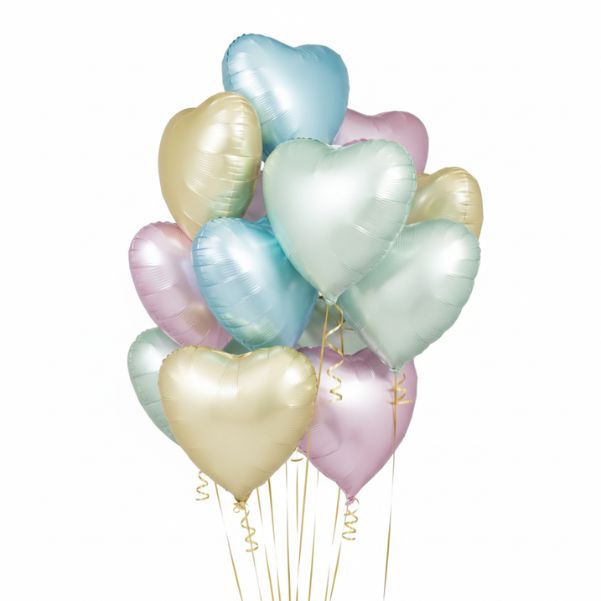 Bunch Bouquet Foil Pastel Heart