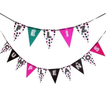 Banner Feliz cumpleaños cupcake