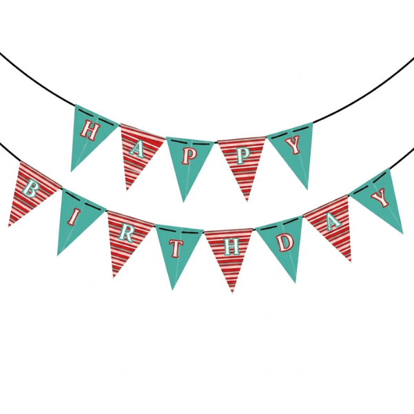 Banner Happy Birthday Vintage