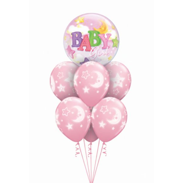 Bebé Niña Lunas y Estrellas